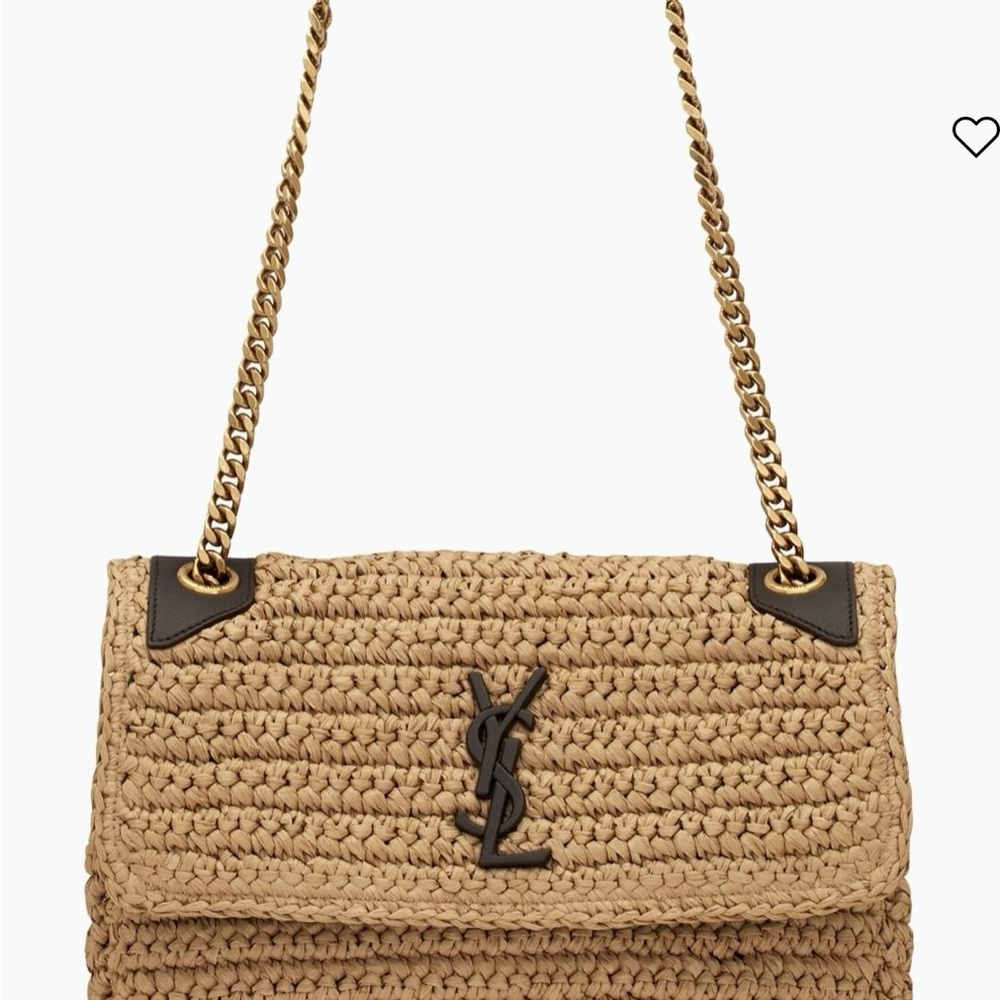 Yves Saint Laurent Niki Medium Chain bag in Raffia and Leather